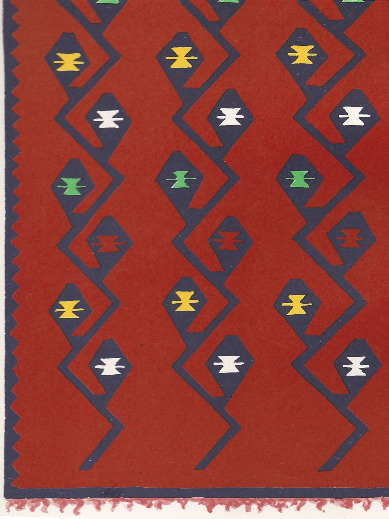 40. Korçë shaggy carpet with hook design