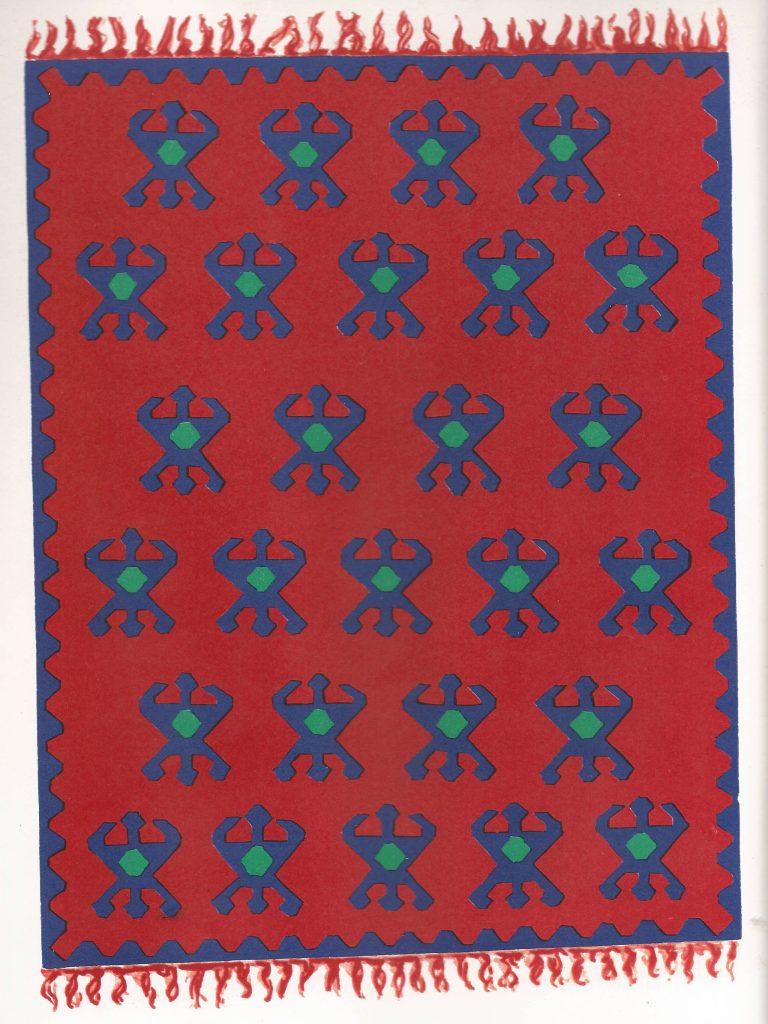 49. Korçë shaggy carpet with frog designs
