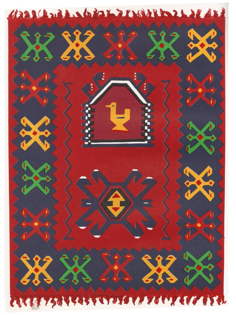 54. Korçë shaggy carpet capon design
